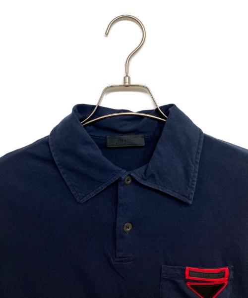 PRADA（プラダ）PRADA (プラダ) ポロシャツ ネイビー サイズ:Sの古着・服飾アイテム