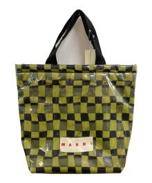 MARNI（マルニ）の古着「PVCチェックトートバッグ」｜オリーブ