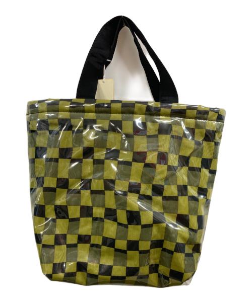 MARNI（マルニ）MARNI (マルニ) PVCチェックトートバッグ オリーブの古着・服飾アイテム