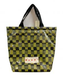 MARNI（マルニ）の古着「PVCチェックトートバッグ」｜オリーブ