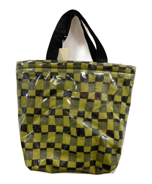 MARNI（マルニ）MARNI (マルニ) PVCチェックトートバッグ オリーブの古着・服飾アイテム