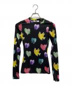 MSGMエムエスジーエム）の古着「マルチハートロングスリーブカットソー」｜ブラック