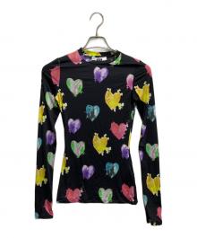 MSGM（エムエスジーエム）の古着「マルチハートロングスリーブカットソー」｜ブラック