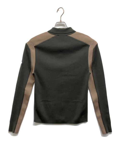 DIESEL（ディーゼル）DIESEL (ディーゼル) K-ALLICE ジップアップカーディガン ベージュ×カーキ サイズ:Lの古着・服飾アイテム