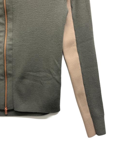 DIESEL（ディーゼル）DIESEL (ディーゼル) K-ALLICE ジップアップカーディガン ベージュ×カーキ サイズ:Lの古着・服飾アイテム