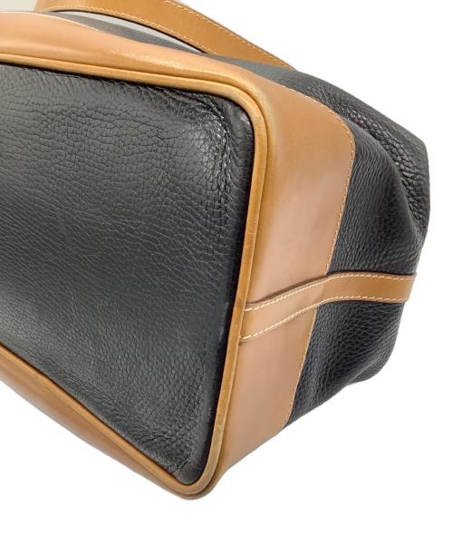 CELINE（セリーヌ）CELINE (セリーヌ) レザートートバッグ ブラウン×ブラックの古着・服飾アイテム