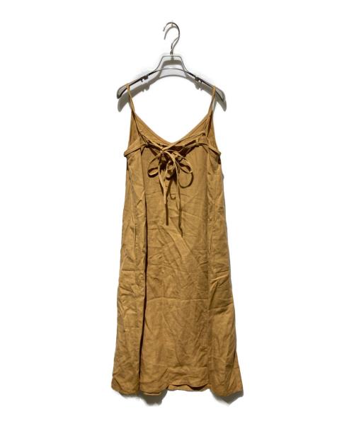 bilitis dix-sept ans（ビリティスディセッタン）bilitis dix-sept ans (ビリティスディセッタン) リネンキャミワンピース キャメル サイズ:36の古着・服飾アイテム