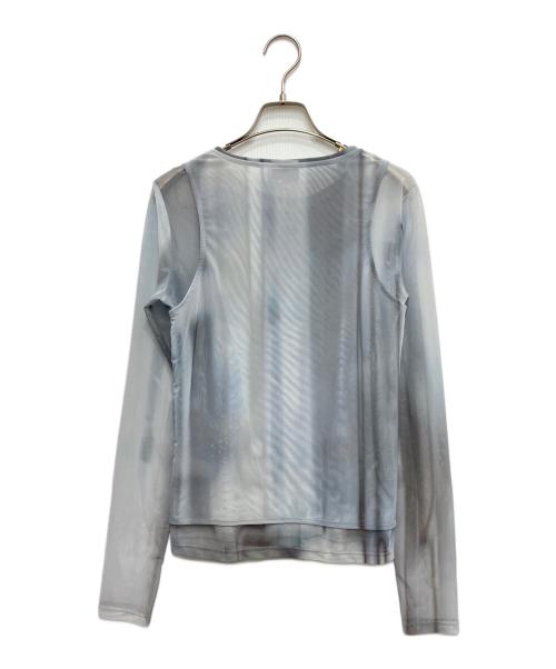 LOW CLASSIC（ロウクラシック）LOW CLASSIC (ロウクラシック) DOUBLE LAYERED PRINT TOP(ダブルレイヤードプリントトップ) スカイブルー サイズ:Sの古着・服飾アイテム