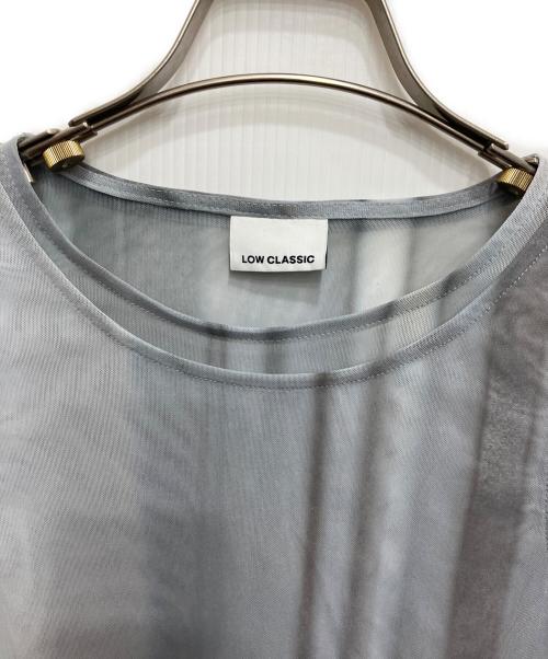 LOW CLASSIC（ロウクラシック）LOW CLASSIC (ロウクラシック) DOUBLE LAYERED PRINT TOP(ダブルレイヤードプリントトップ) スカイブルー サイズ:Sの古着・服飾アイテム