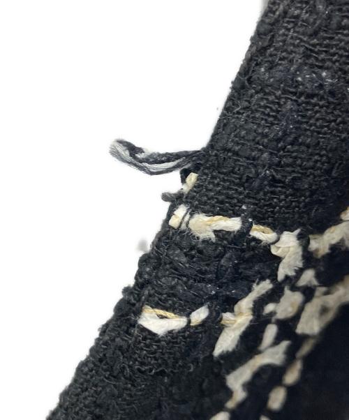 BEARDSLEY（ビアズリー）BEARDSLEY (ビアズリー) チェックツイードフレアーワンピース ホワイト×ブラックの古着・服飾アイテム