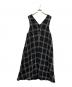BEARDSLEY（ビアズリー）の古着「チェックツイードフレアーワンピース」｜ホワイト×ブラック