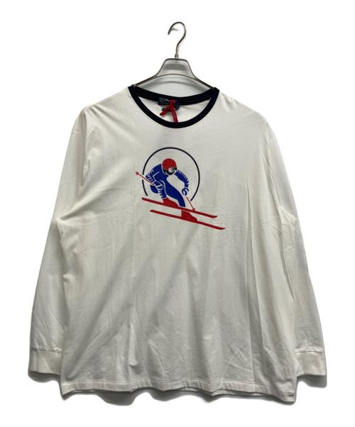 POLO RALPH LAUREN（ポロ・ラルフローレン）POLO RALPH LAUREN (ポロ・ラルフローレン) スキープリントロングスリーブカットソー ホワイト サイズ:XXL 未使用品の古着・服飾アイテム
