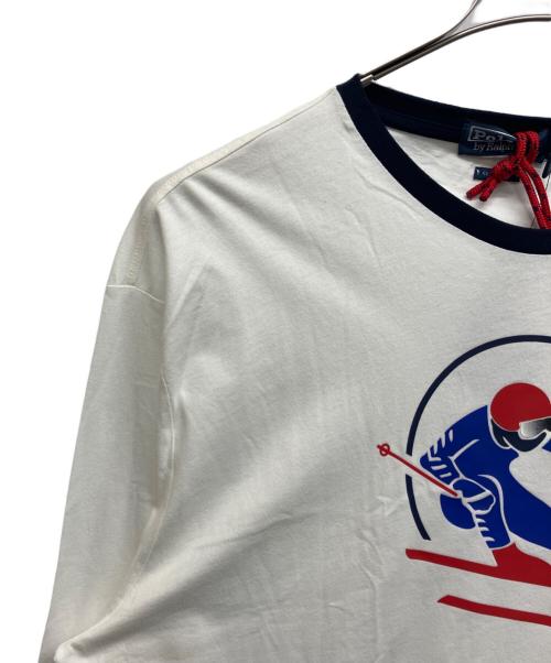 POLO RALPH LAUREN（ポロ・ラルフローレン）POLO RALPH LAUREN (ポロ・ラルフローレン) スキープリントロングスリーブカットソー ホワイト サイズ:XXL 未使用品の古着・服飾アイテム