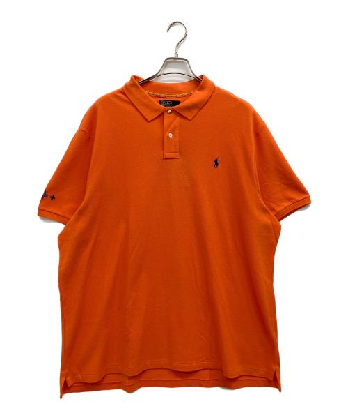POLO RALPH LAUREN（ポロ・ラルフローレン）POLO RALPH LAUREN (ポロ・ラルフローレン) NAIOMI GLASSES (ナイオミ・グラスズ) メッシュポロシャツ オレンジ サイズ:XXLの古着・服飾アイテム