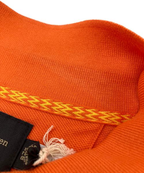 POLO RALPH LAUREN（ポロ・ラルフローレン）POLO RALPH LAUREN (ポロ・ラルフローレン) NAIOMI GLASSES (ナイオミ・グラスズ) メッシュポロシャツ オレンジ サイズ:XXLの古着・服飾アイテム