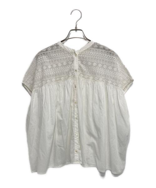 BEARDSLEY（ビアズリー）BEARDSLEY (ビアズリー) リバーレース2WAYブラウス ホワイト サイズ:Fの古着・服飾アイテム