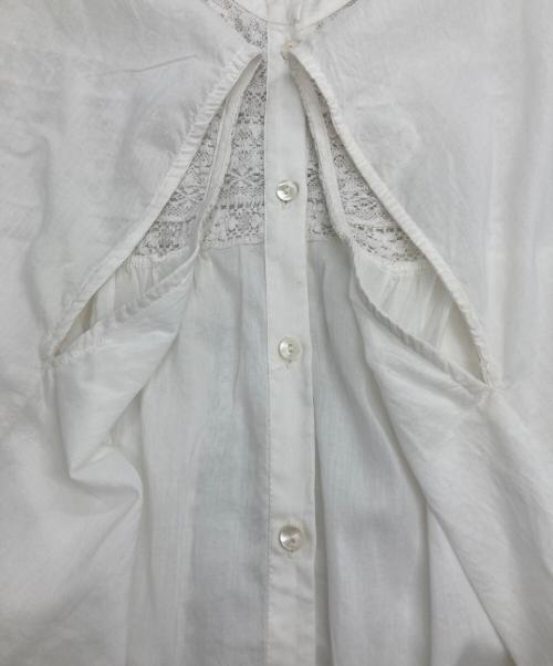 BEARDSLEY（ビアズリー）BEARDSLEY (ビアズリー) リバーレース2WAYブラウス ホワイト サイズ:Fの古着・服飾アイテム