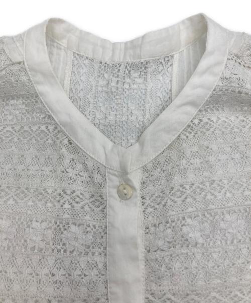 BEARDSLEY（ビアズリー）BEARDSLEY (ビアズリー) リバーレース2WAYブラウス ホワイト サイズ:Fの古着・服飾アイテム