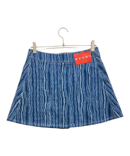 MARNI（マルニ）MARNI (マルニ) ファニーストライプデニムスカート ネイビー サイズ:40の古着・服飾アイテム