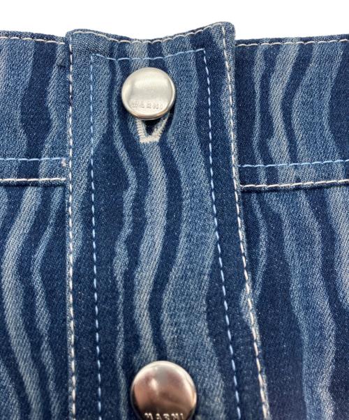 MARNI（マルニ）MARNI (マルニ) ファニーストライプデニムスカート ネイビー サイズ:40の古着・服飾アイテム