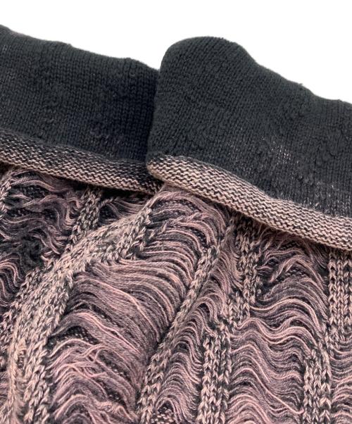 MAISON SPECIAL（メゾンスペシャル）MAISON SPECIAL (メゾンスペシャル) Snow Wash Destroy Fringe Denim Knit Prime-Over V-Neck Cardigan Vネックカーディガン パープル サイズ:1 未使用品の古着・服飾アイテム
