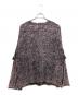 MAISON SPECIAL (メゾンスペシャル) Snow Wash Destroy Fringe Denim Knit Prime-Over V-Neck Cardigan Vネックカーディガン パープル サイズ:1 未使用品：5000円