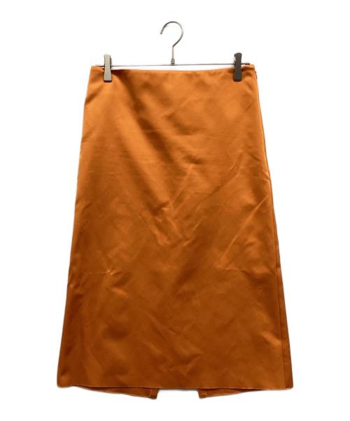 MADISON BLUE（マディソンブルー）MADISON BLUE (マディソンブルー) SATIN A-LINE LONG スカート オレンジ サイズ:XSの古着・服飾アイテム