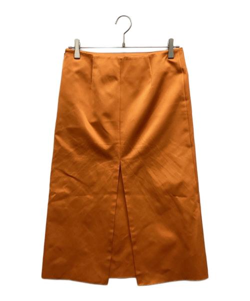 MADISON BLUE（マディソンブルー）MADISON BLUE (マディソンブルー) SATIN A-LINE LONG スカート オレンジ サイズ:XSの古着・服飾アイテム