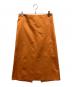 MADISON BLUE（マディソンブルー）の古着「SATIN A-LINE LONG スカート」｜オレンジ