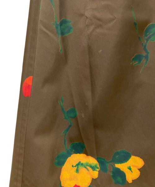 Y's（ワイズ）Y's (ワイズ) 花柄ナイロンスカート ブラウン サイズ:2の古着・服飾アイテム