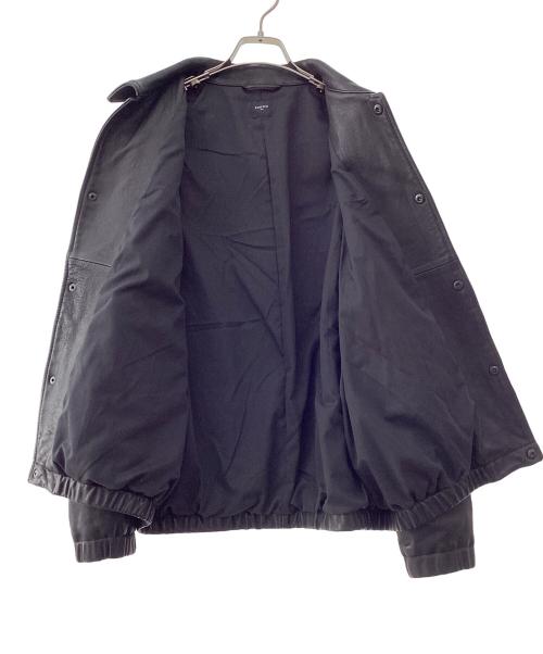 EDIFICE（エディフィス）EDIFICE (エディフィス) ベジタブルラムレザー コーチジャケット ブラック サイズ:Mの古着・服飾アイテム