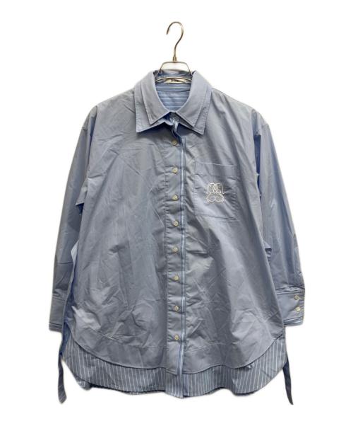 Snidel（スナイデル）SNIDEL (スナイデル) Sustainableレイヤードシャツチュニック ブルー サイズ:Freeの古着・服飾アイテム