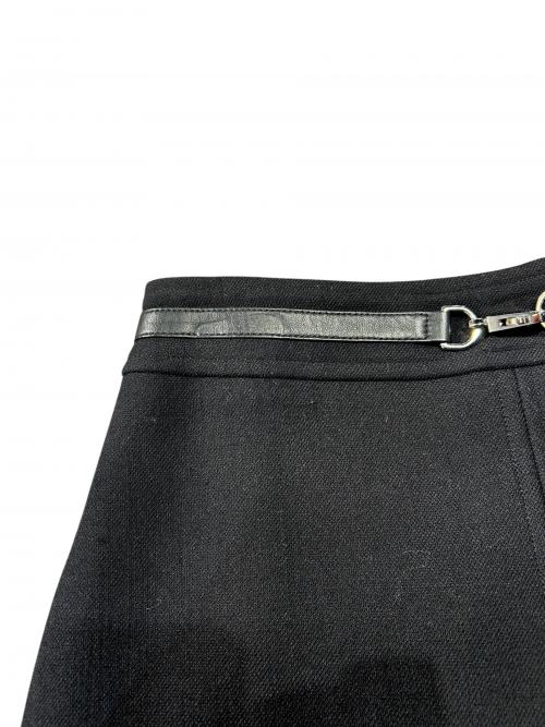 HERMES（エルメス）HERMES (エルメス) ビットフレアスカート ブラック サイズ:36の古着・服飾アイテム