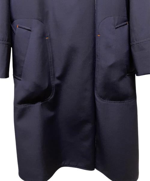 HERMES（エルメス）HERMES (エルメス) ステンカラーコート ネイビー サイズ:34の古着・服飾アイテム