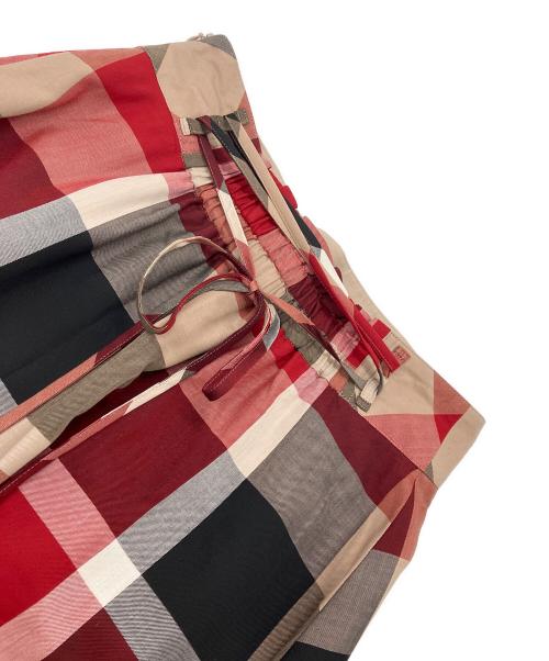 BLUE LABEL CRESTBRIDGE（ブルーレーベルクレストブリッジ）BLUE LABEL CRESTBRIDGE (ブルーレーベルクレストブリッジ) チェックスカート レッド サイズ:38の古着・服飾アイテム