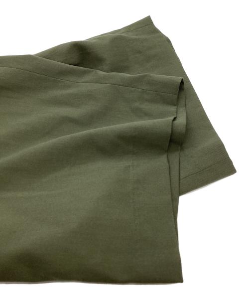 mizuiro-ind（ミズイロインド）mizuiro-ind (ミズイロインド) ワイドタックパンツ オリーブ サイズ:FREEの古着・服飾アイテム