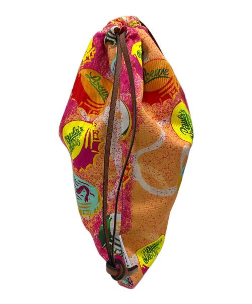 LOEWE（ロエベ）LOEWE (ロエベ) ボトルキャップ ドローストリング ポーチ ピンクの古着・服飾アイテム