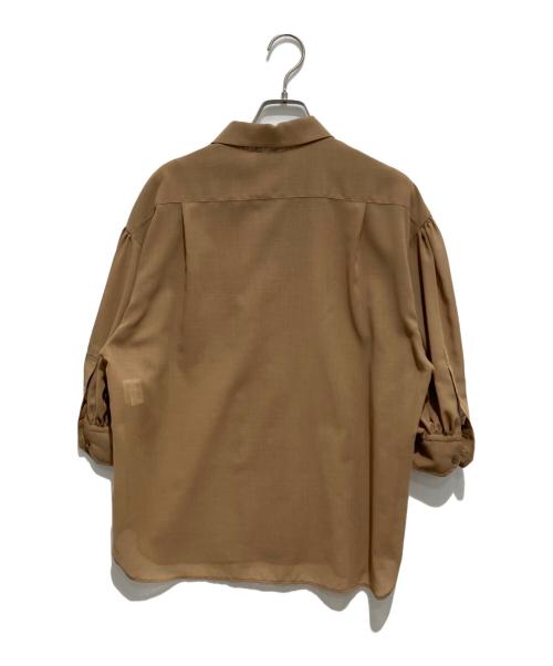 HYKE（ハイク）HYKE (ハイク) T/W VOILE BALLOON SLEEVE BLOUSE ブラウン サイズ:1の古着・服飾アイテム