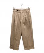 CABANキャバン）の古着「コットンレーヨンチノ クロップドパンツ」｜ベージュ