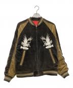 AVIREXアヴィレックス）の古着「リバーシブルスーベニアジャケット」｜ブラウン×ブラック