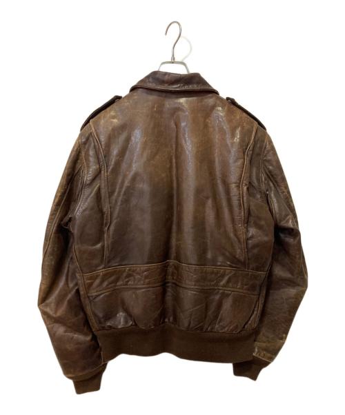 Schott（ショット）Schott (ショット) レザーフライトジャケット ブラウン サイズ:42の古着・服飾アイテム
