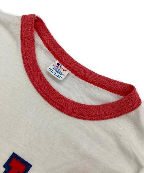 Champion（チャンピオン）Champion (チャンピオン) リンガーTシャツ ホワイト×レッド サイズ:Mの古着・服飾アイテム