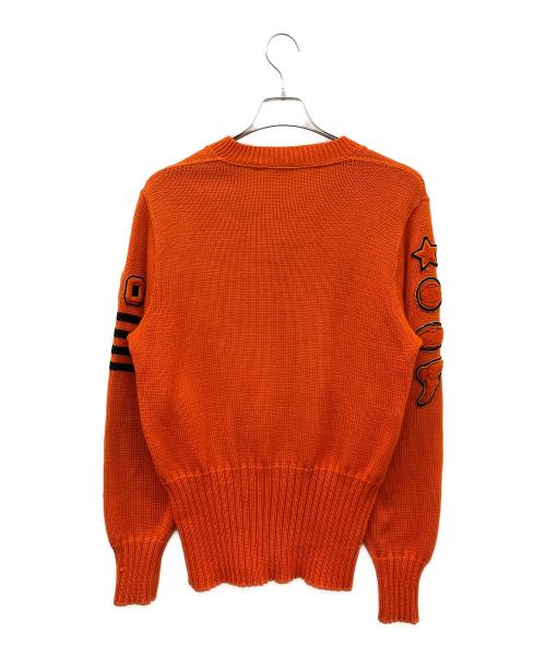 nelson knitting mills（ネルソンニットミルズ）nelson knitting mills (ネルソンニットミルズ) レタードニットセーター オレンジ サイズ:-の古着・服飾アイテム