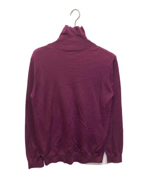 BLACK LABEL CRESTBRIDGE（ブラックレーベル クレストブリッジ）BLACK LABEL CRESTBRIDGE (ブラックレーベル クレストブリッジ) シャドーチェックタートルネックニット パープル サイズ:Lの古着・服飾アイテム