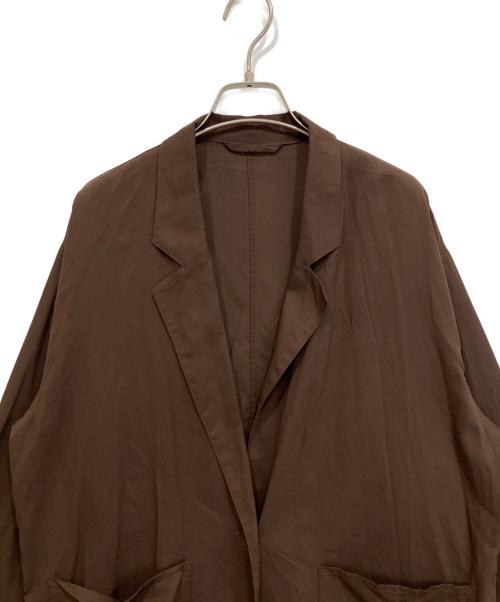 Spick and Span（スピック＆スパン）Spick and Span (スピック＆スパン) シアーコットンツイルルーズジャケット ブラウン サイズ:freeの古着・服飾アイテム