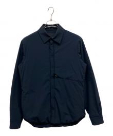 SEASE（シーズ）の古着「stretch nylon padded shirt jacket」｜ネイビー