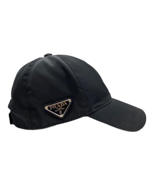 PRADA（プラダ）PRADA (プラダ) ベースボールキャップ ブラック サイズ:Lの古着・服飾アイテム