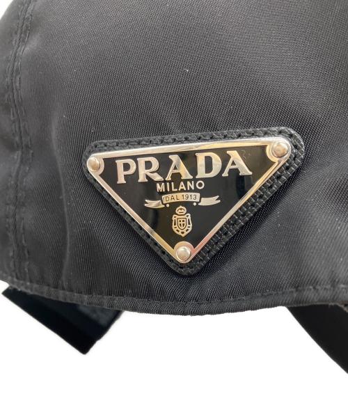 PRADA（プラダ）PRADA (プラダ) ベースボールキャップ ブラック サイズ:Lの古着・服飾アイテム