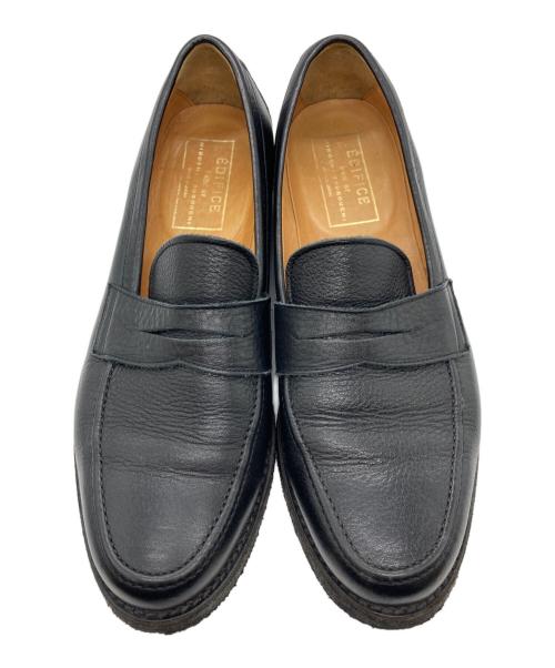 EDIFICE（エディフィス）EDIFICE (エディフィス) HIROSHI TSUBOUCHI (ヒロシツボウチ) コインローファー ブラック サイズ:9の古着・服飾アイテム