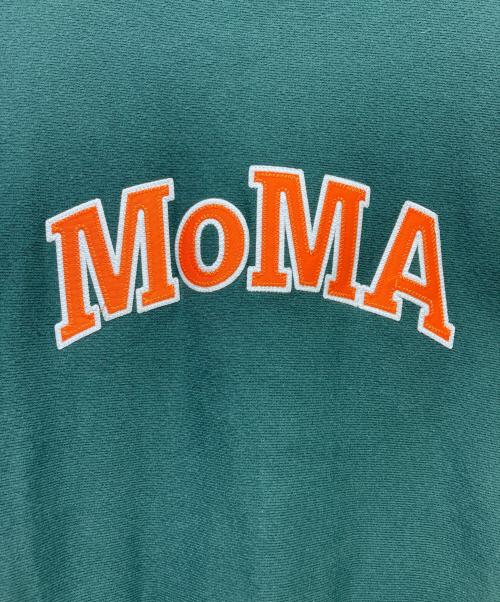 Champion REVERSE WEAVE（チャンピオン リバース ウィーブ）Champion REVERSE WEAVE (チャンピオン リバース ウィーブ) MoMA (モマ) ロゴスウェット グリーン サイズ:SIZE Lの古着・服飾アイテム